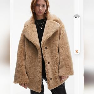 Topshop Sherling Coat NWT Large